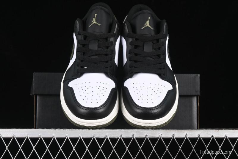 Nike Air Jordan 1 Low "Medium Olive" Casual Sneakers - 553558-092