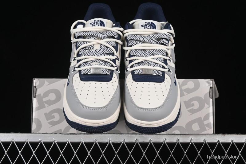 Nike Air Force 1 '07 Low The North Face Collaboration - Grey Blue Drawstring Low-Top Casual Sneakers - SJ1198-700