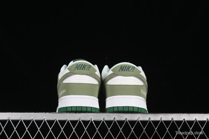 Nike SB Dunk Low Saint Laurent Series - White Green Swoosh Anniversary High-End Custom Low-Top Casual Sneakers - GF2409-170