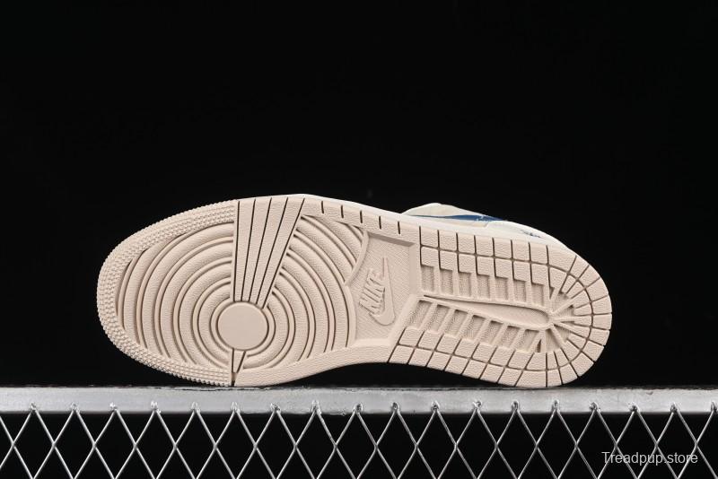 Nike Air Jordan 1 Low Stussy Collaboration - Light Beige Retro Basketball Shoes - SJ9950-027