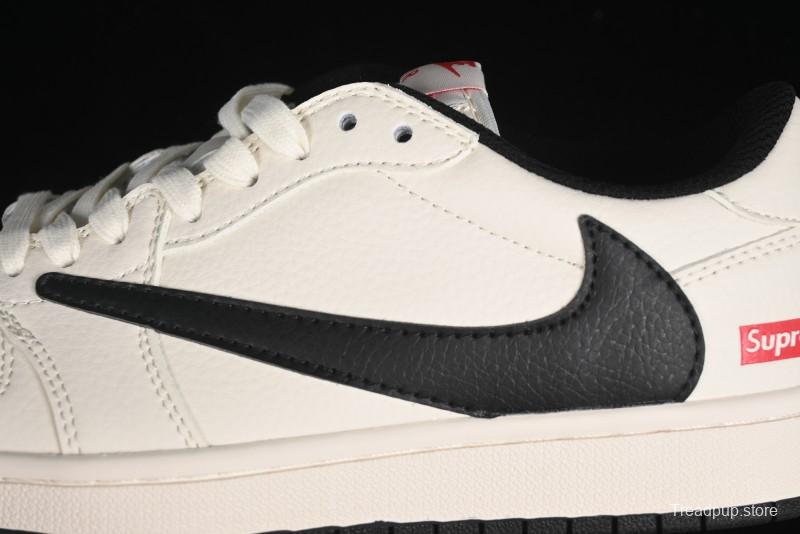 Nike Travis Scott x Fragment Design x Air Jordan 1 Low OG SP AJ1 Supreme Collaboration - LJ5188-023