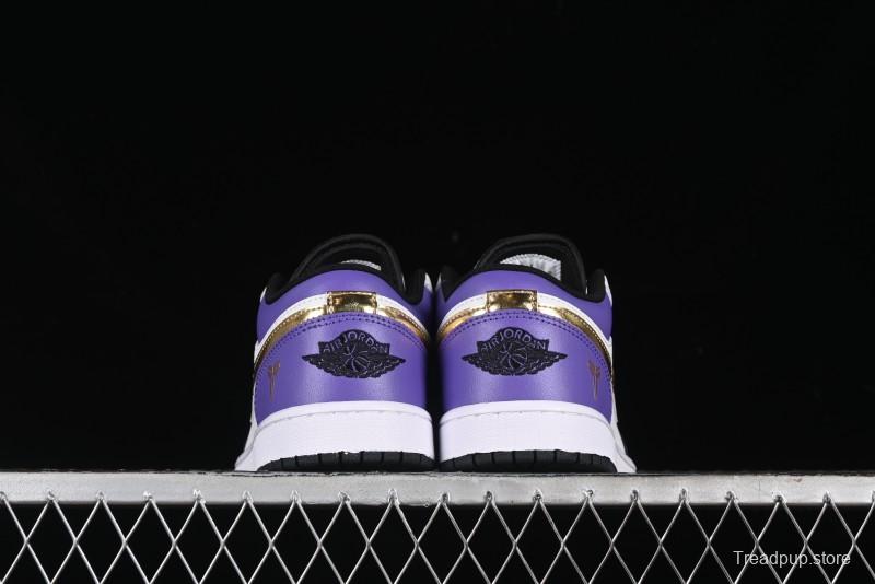 Nike Air Jordan 1 Low AJ1 Retro Basketball Shoes Lakers Purple Gold Kobe Tribute - DC2024-028