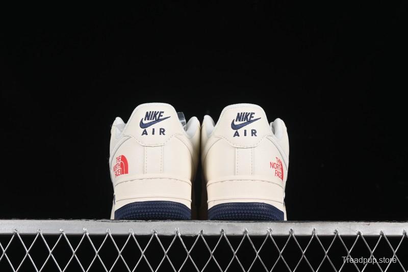 Nike Air Force 1 '07 Low The North Face Collaboration - White Red Blue Color Block Low-Top Casual Sneakers - XZ6188-010