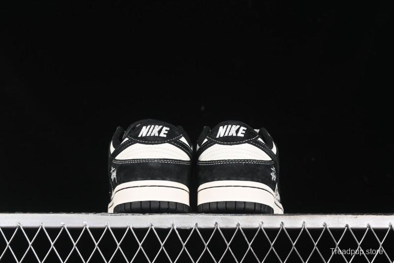 Nike SB Dunk Low Stussy Collaboration - Black Wukong Anniversary High-End Custom Low-Top Casual Sneakers - XX2025-555