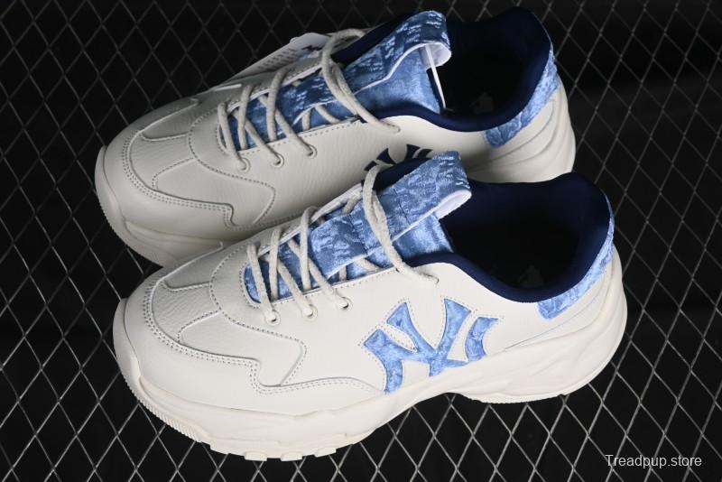New York Yankees MLB Bigball Chunky Window Velvet Monogram Thick Sole Casual Running Shoes - 3ASHWVM4650NYS