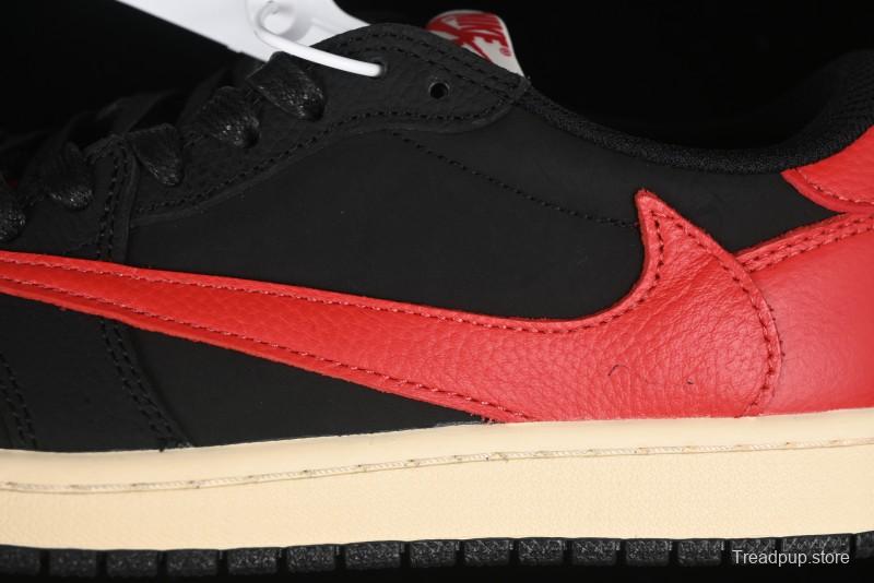 Nike Travis Scott x Air Jordan 1 Low OG AJ1 Reverse Swoosh Sneakers - DM7866-061