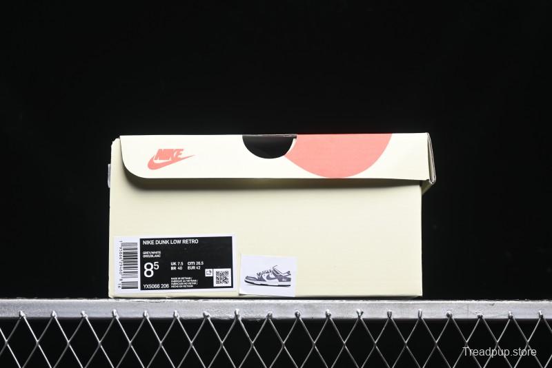 Nike SB Dunk Low Stussy Collaboration - Lace-Up Beige Grey Hook Anniversary High-End Custom Low-Top Casual Skate Shoes - YX5066-206