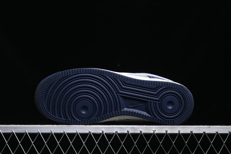 Nike Air Force 1 '07 Low Stussy Collaboration - Grey Blue Suede Low-Top Casual Sneakers - SJ6698-007