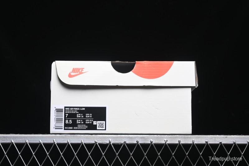 Nike Air Force 1 '07 Low Halloween Collaboration - Red Grey Pig Version Low Top Casual Sneakers - KK1988-020