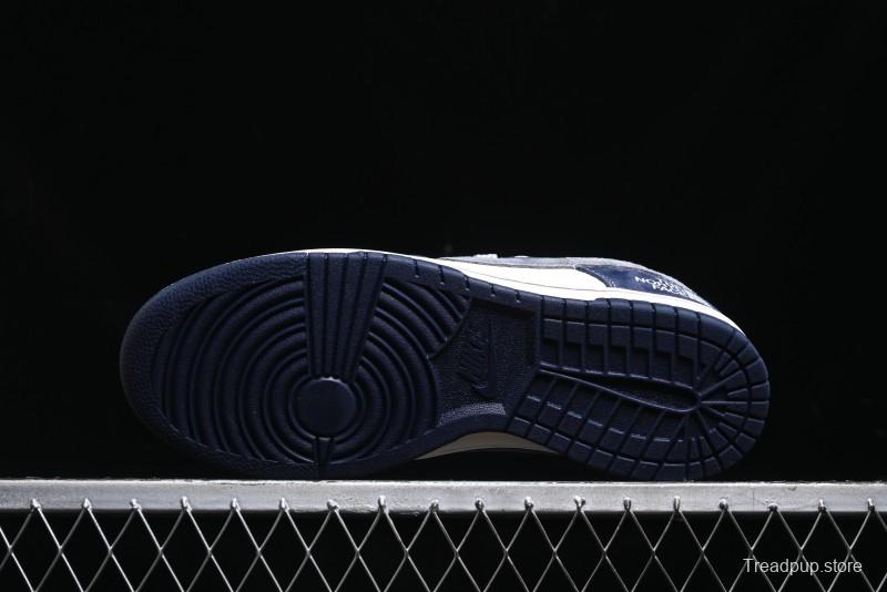 Nike SB Dunk Low The North Face Collaboration - Light Blue Grey Check Anniversary High-End Custom Low-Top Casual Skate Shoes - YX5066-251