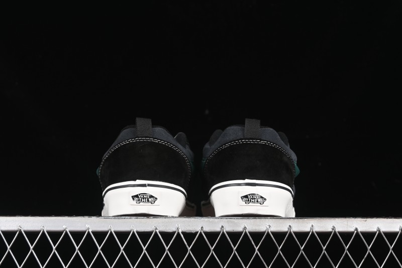 Vans Knu Skool Carbon Grey Black Green Low Top Retro Casual Vulcanized Sneakers - VN000D6CCI2
