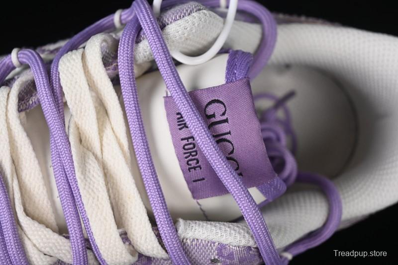 Nike Air Force 1 '07 Low x Gucci Pink Lace-Up Casual Sneakers - BD7700-022