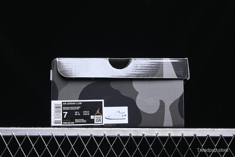 Nike Air Jordan 1 Low AJ1 Bape Collaboration - Full Pig Eight Green Grey Retro Basketball Shoes - DM9188-009