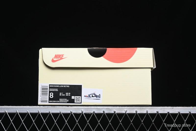 Nike SB Dunk Low Stussy Collaboration Patch Grey Black Black Swoosh Anniversary Custom Low-Top Casual Skate Shoes - MM1089-026