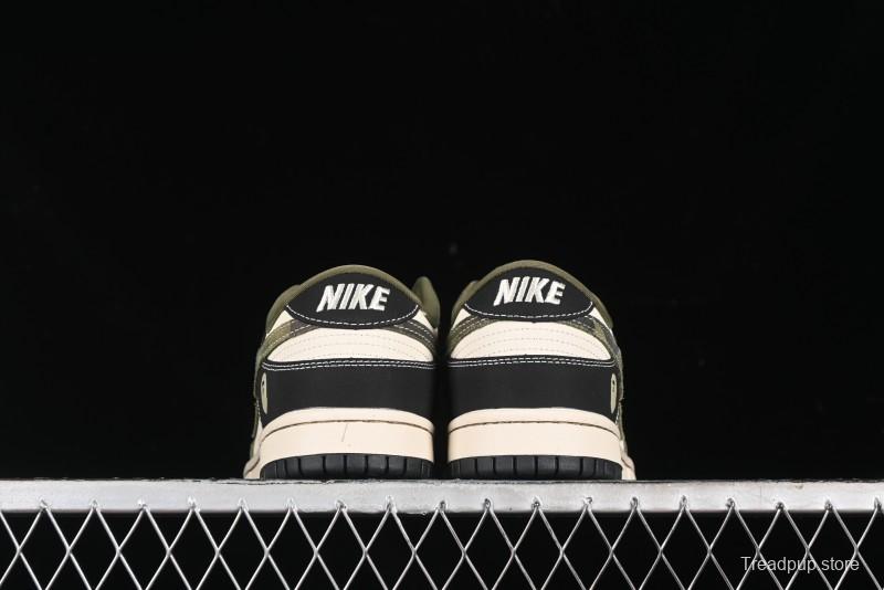 Nike SB Dunk Low Bape Collaboration - Patchwork Camouflage Anniversary Custom Low-Top Casual Sneakers - CH6336-229