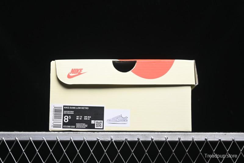 Nike SB Dunk Low Stussy Collaboration - Granite Grey Anniversary Custom Low-Top Casual Skate Shoes - XS1086-008