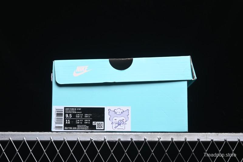 Nike Air Force 1 Low Kuromi Casual Sneakers with Lace-Up Design - BD7701-220