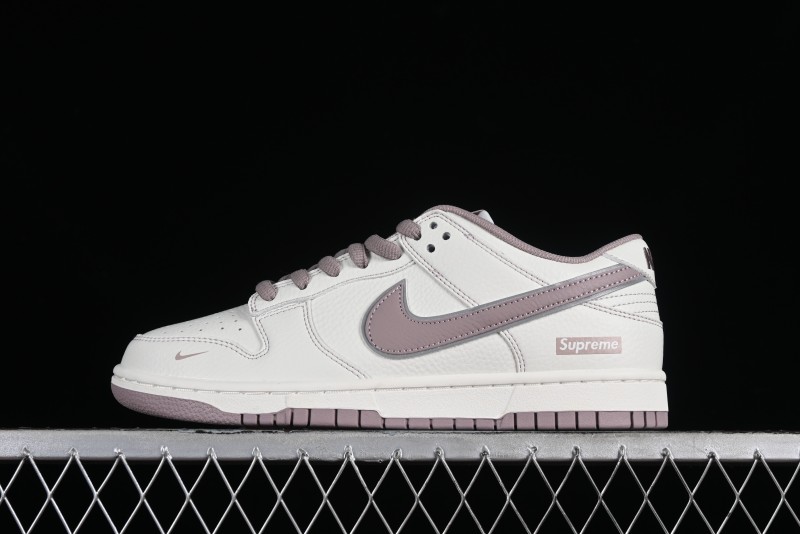 Nike Supreme SB Dunk Low Custom High-End Casual Skateboarding Shoes with Light Pink Colorway - RM2308-331