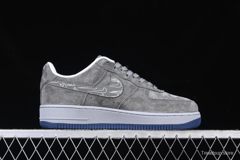 Nike Air Force 1 '07 Low UN Collaboration - Shadow Grey Pigskin Sneakers DF0188-018