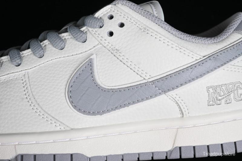 Nike SB Dunk Low NYC Collaboration Light Gray Low-Top Casual Skate Shoes - NC2103-302