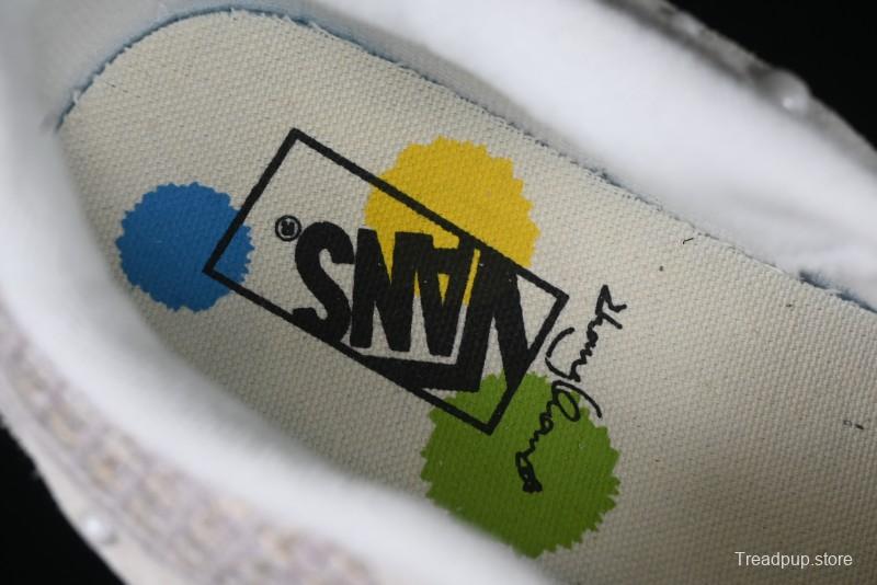 Vans Knu Skool Pearl White Grey Low Top Casual Skate Shoes - VN0007QDBGE