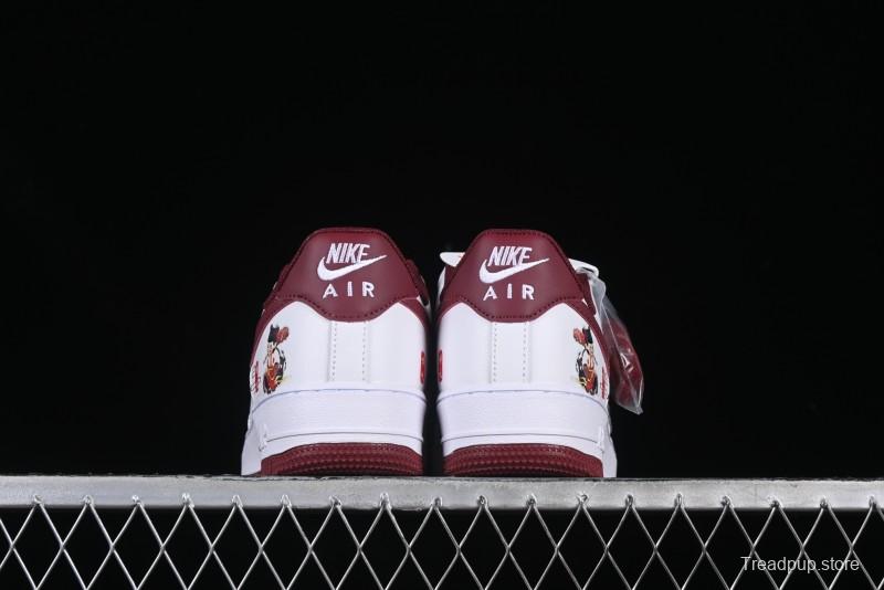 Nike Air Force 1 '07 Low "Nezha" 2D Hand-Painted Doodle Casual Sneakers with Full-Length Air Cushion - FV5988-105