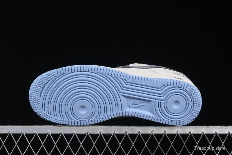 Nike Air Force 1 '07 Low Stussy Collaboration Light Grey Blue Sole Low-Top Casual Sneakers - XS1958-517