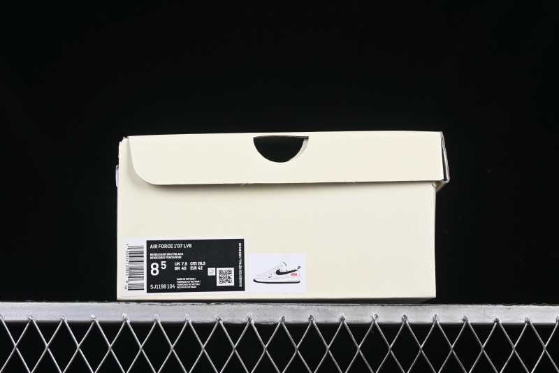 Nike Air Force 1 '07 Low Supreme Collaboration - Beige Red Lace-Up Low-Top Casual Sneakers SJ1198-104