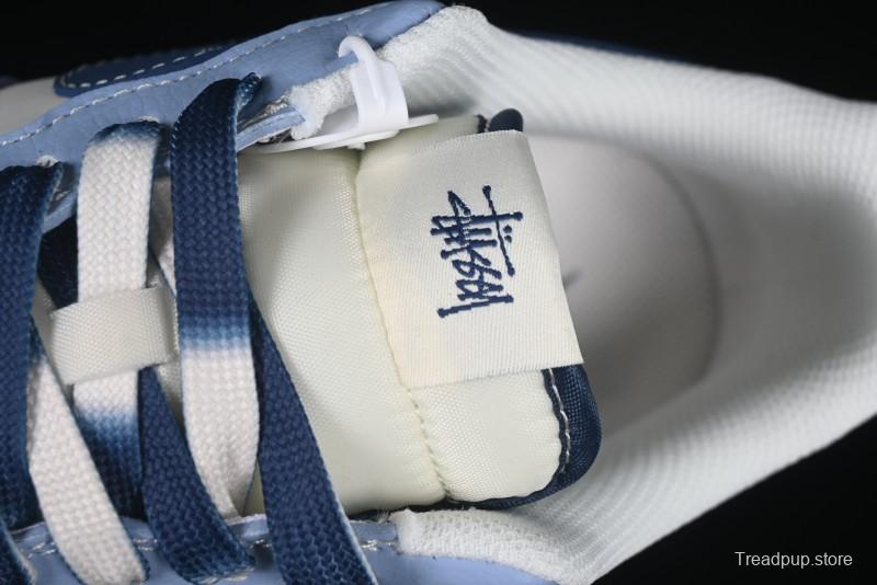 Nike Air Force 1 '07 Low Stussy Collaboration Dual-Tone Sky Blue Low-Top Casual Sneakers - XS1958-516