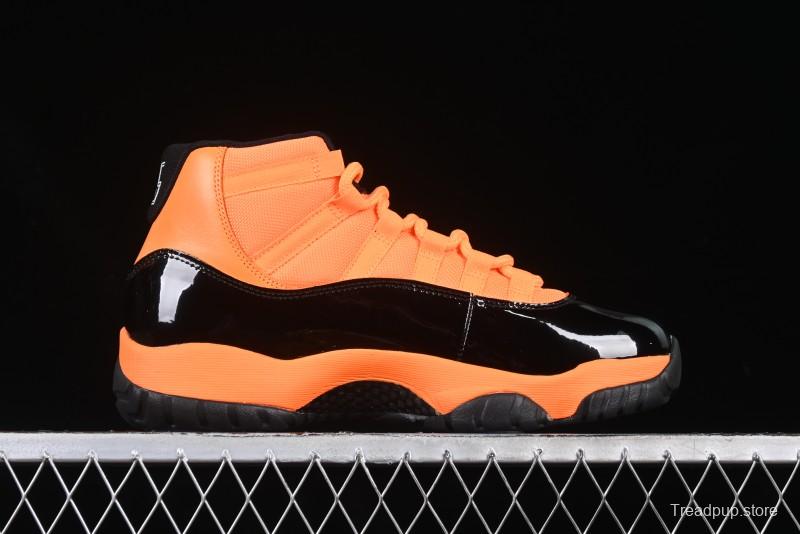 Nike Air Jordan 11 Retro High Top Basketball Shoes in Black/Orange - CT8012-800