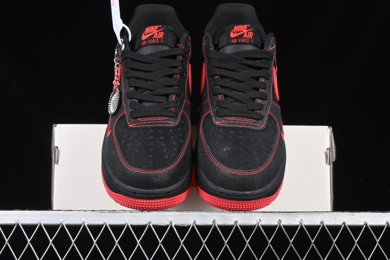 Nike Air Force 1 '07 Low Casual Sneakers in Heartbeat Orange with Full-Length Air Cushion - DF0188-015