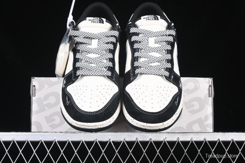 Nike SB Dunk Low The North Face Collaboration Beige Black Iridescent Swoosh Anniversary Custom Low-Top Casual Skate Shoes - DM6868-018