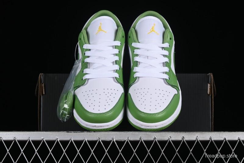 Nike Air Jordan 1 Low AJ1 White Green Low Top Lifestyle Basketball Shoes - HF4823-100