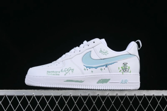 Nike Air Force 1'07 Low "Octopus Brother" SpongeBob Comic Series Squidward Middle East Casual Sneakers - FB8971-060