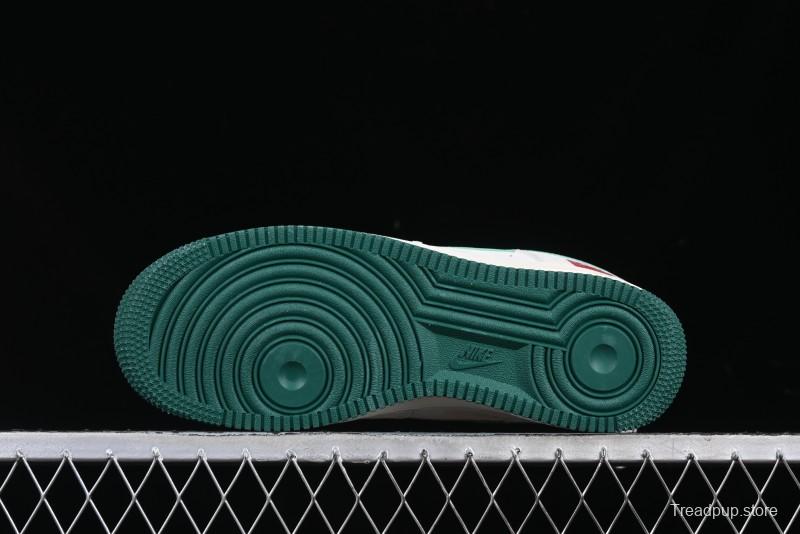 Nike Air Force 1 '07 Low CDG Play Collaboration Green Swoosh Low-Top Casual Sneakers - DF0188-033
