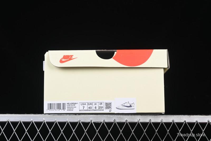 Nike Travis Scott x Fragment Design x Air Jordan 1 Low OG SP AJ1 Stussy Collaboration - DM9288-004