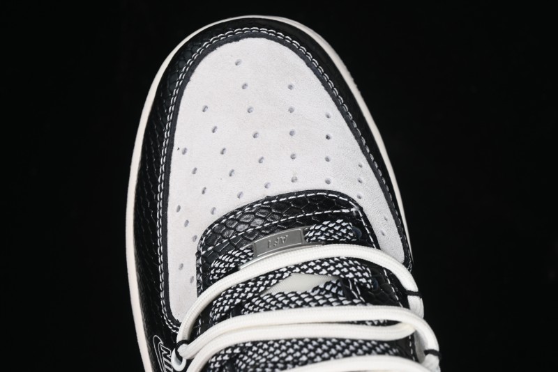 Nike Air Force 1 '07 Low Stussy Year of the Snake Limited Edition Black Snake Print Drawstring Casual Sneakers - DM6688-013