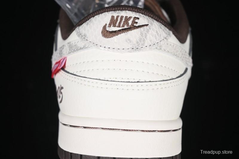 Nike SB Dunk Low Supreme Year of the Snake Limited Edition Grey Python Print Anniversary Custom Low-Top Casual Sneakers - XS1086-018