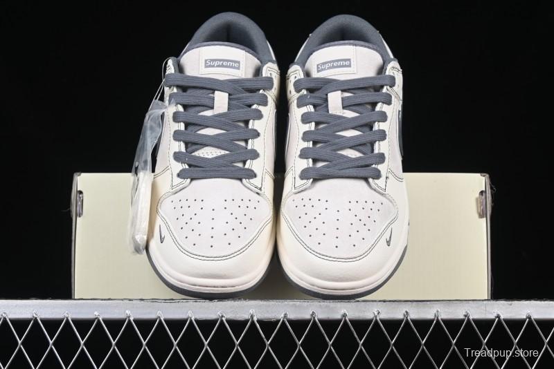 Nike SB Dunk Low Supreme Anniversary Customized Casual Skate Shoes with Double Mini Swoosh - XX3168-303
