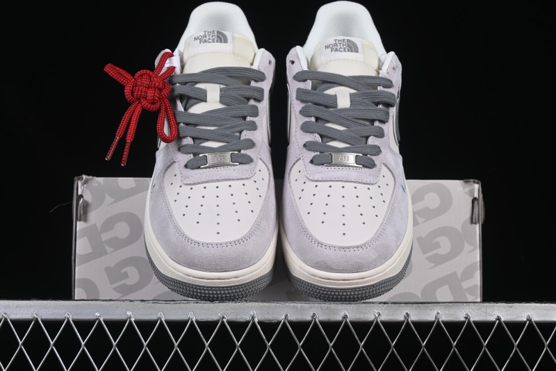 Nike Air Force 1 '07 Low The North Face Collaboration Grey Pigskin Grey Sole Low-Top Casual Sneakers - XZ6188-915