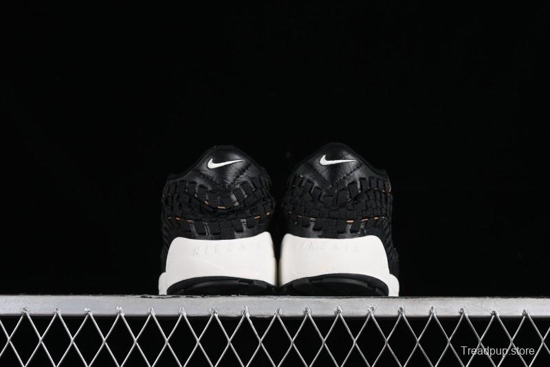 Nike Air Footscape Woven Asymmetrical Woven Slip-Resistant Low-Top Lifestyle Sneakers - FQ8129-010