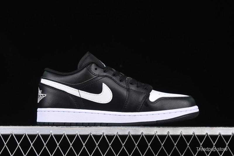 Nike Air Jordan 1 Low Retro Basketball Shoes in Black and White - 553558-043