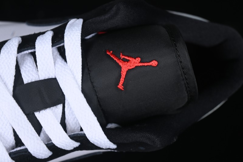 Nike Air Jordan 1 Low Retro Casual Sneakers with Black Swoosh - HF3148-106