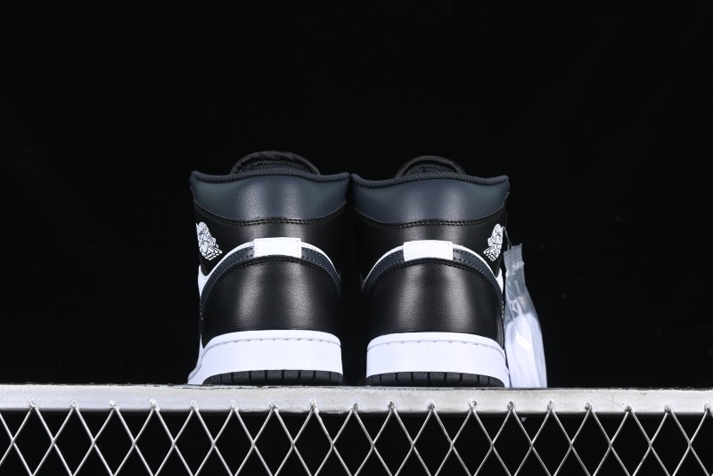 Nike Air Jordan 1 Mid AJ1 Basketball Shoes in Black White Gray - DQ8426-010