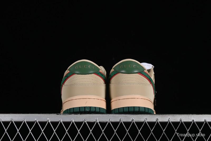 Nike SB Dunk Low Gucci Collaboration - Anniversary High-End Customized Low-Top Casual Sneakers - DQ1098-357
