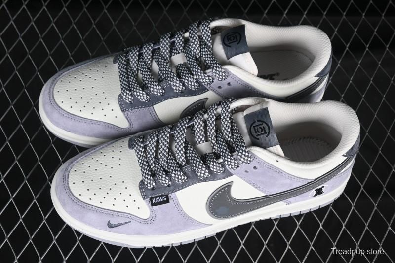 Nike SB Dunk Low Collaboration with Violent Bear Light Grey Pig Anniversary Edition High-End Custom Low-Top Casual Skate Shoes - DJ2024-109