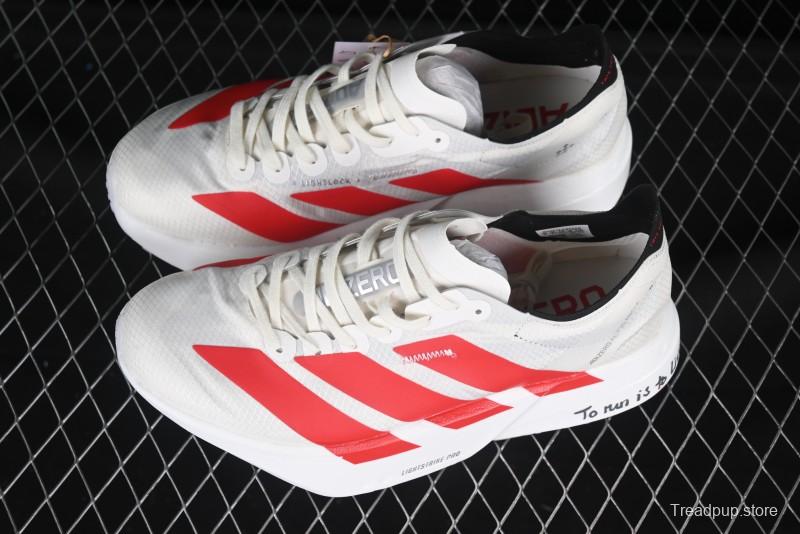 Adidas Lightstrike Pro Running Shoes - White/Red with Inspirational Design