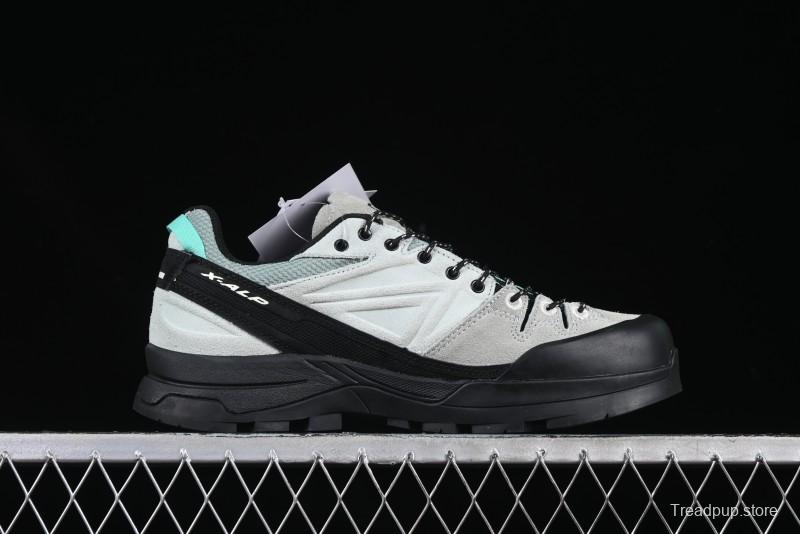 Salomon x Contragrip All-Terrain Hiking Shoes - Lightweight Gray with Black & Teal Accents