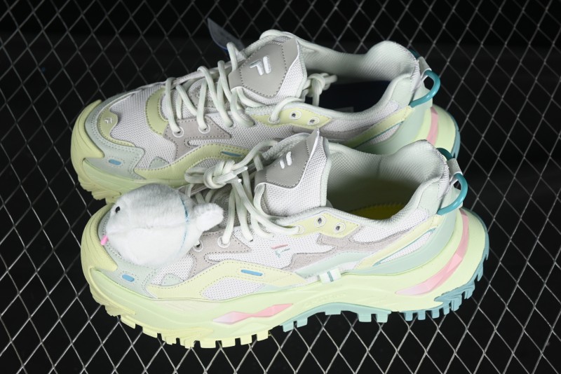 Playful Pastel Chunky Sneakers with Plush Bird Charm – Bold & Whimsical Streetwear Kicks