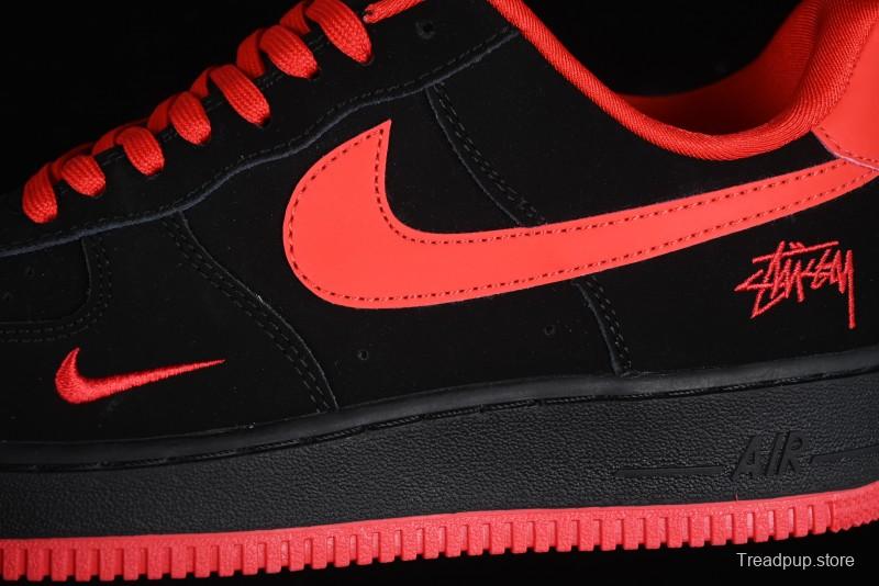 Nike Air Force 1'07 Low Stussy Collaboration Passion Orange Low-Top Casual Sneakers - DF0188-044